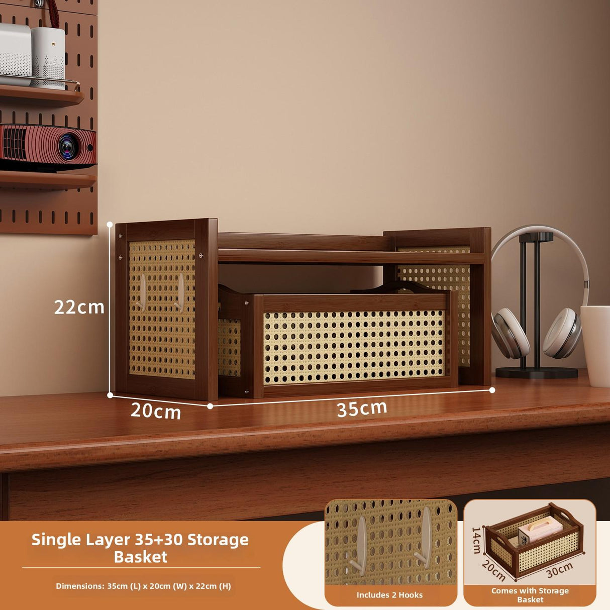 Timberra - Miracle - DeskMate Bookshelf Storage Rack - Office / Study Timberra