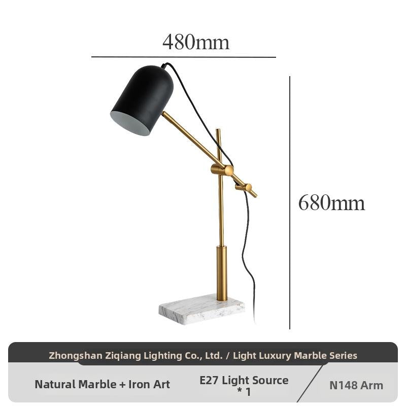 Milano Glow - Aelix - N125 Combination - Modern Natural Marble and Glass Table Lamp with Minimalist Designer Style, Soft Ambient Lighting for Elegant and Functional Spaces - Living Room / Bedroom / Bedside / Hotel / Project / Office Milano