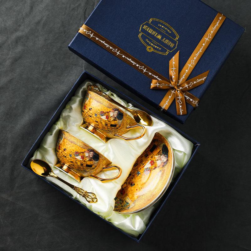 CUPURA Tiro - Royal Palace Coffee Cup & Saucer Set - Vintage English Afternoon Tea Gift with Box CUPURA