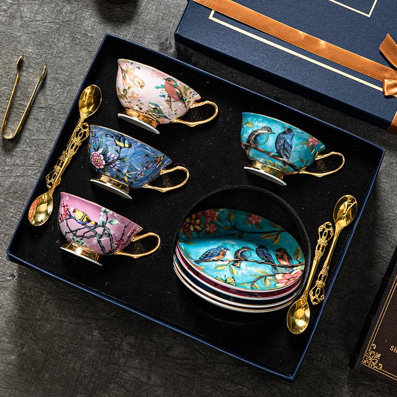 CUPURA Yaro - Elegant Coffee Cup & Saucer Set - Aesthetic Afternoon Tea Gift for Her with Box CUPURA