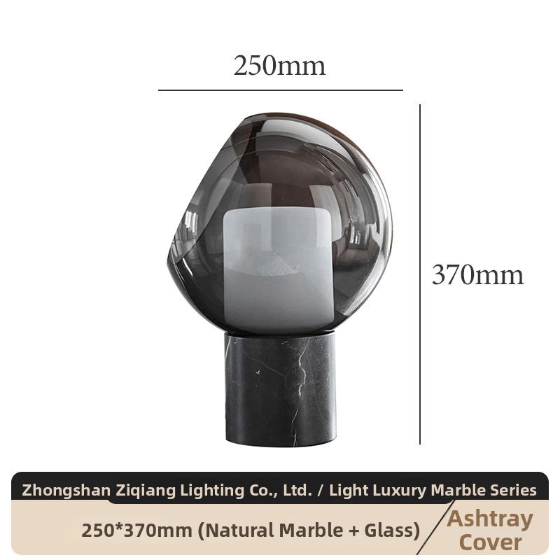 Milano Glow - Artek - N126 - Post-Modern Marble and Glass Table Lamp with Creative Designer Style, Elegant Ambient Lighting for Light Luxury Interiors - Living Room / Bedroom / Bedside Milano
