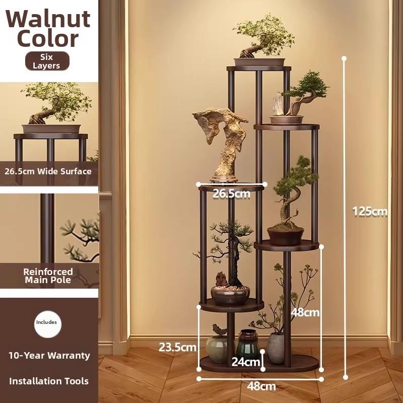 Timberra - Mirexa - ImperialZen Solid Wood Display Shelf - Tea Room / Living Room / Study Timberra