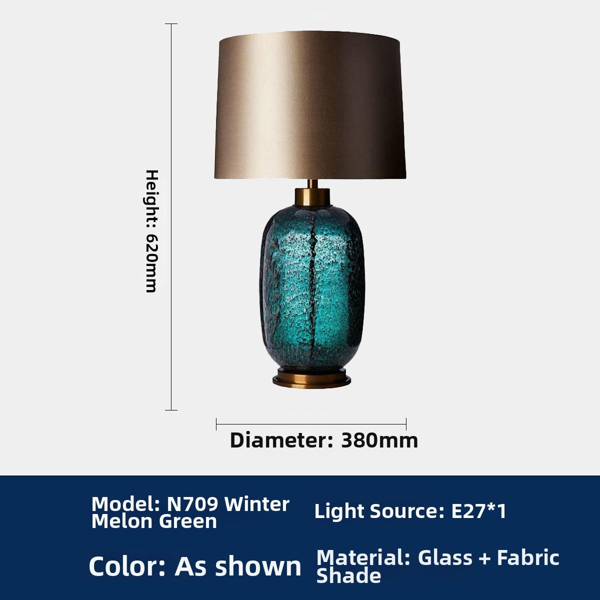 Milano Glow - Arixel - N701 Glaze - Post-Modern Nordic Fabric and Crystal Glass Table Lamp with Light Luxury Designer Style, Soft Ambient Lighting for Elegant and Cozy Spaces - Living Room / Bedroom / Bedside / Study Milano