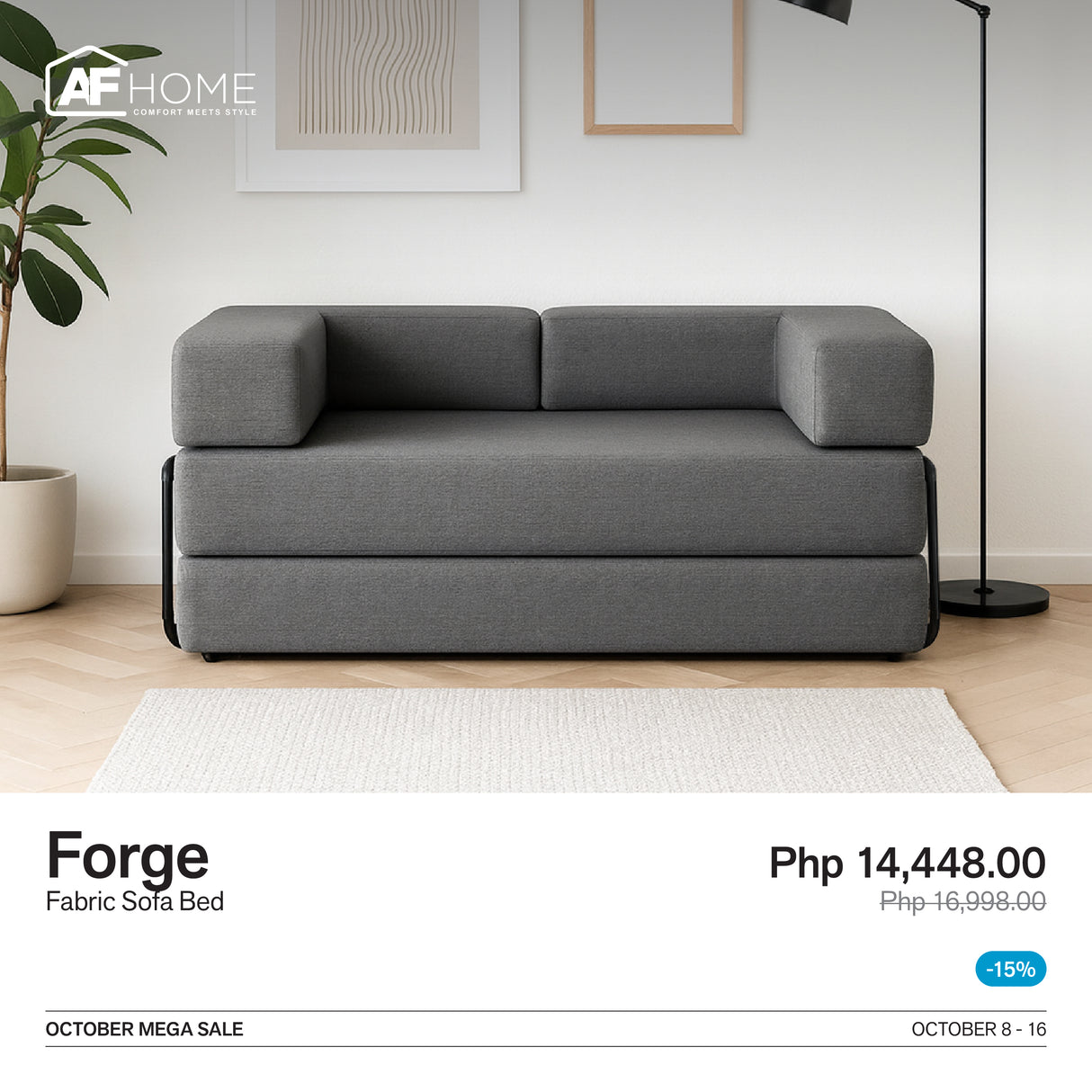 10.10 Mega Sale | Forge Sofa Bed AF Home