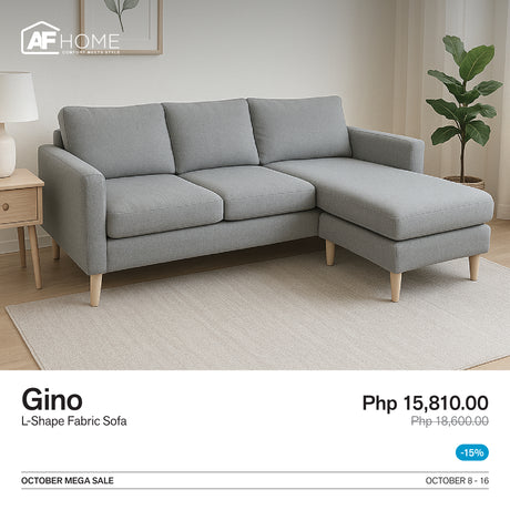 10.10 Mega Sale | Gino Sofa (Reversible Chaise) AF Home