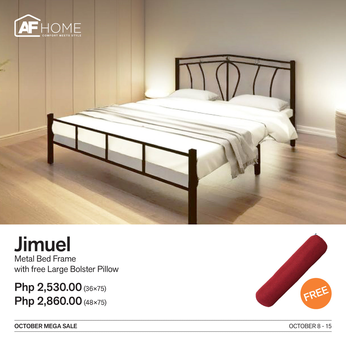 10.10 Mega Sale | Jimuel Metal Bed Frame with Surprise Gift AF Home