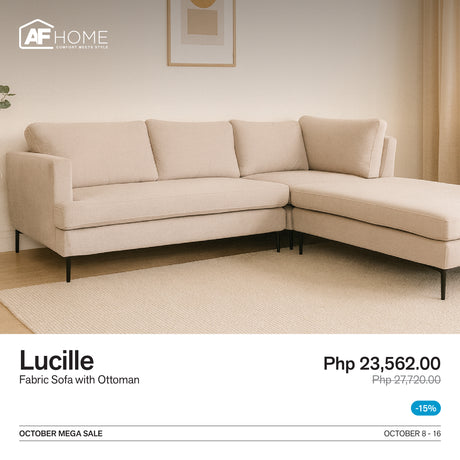 10.10 Mega Sale | Lucille Sofa with Ottoman AF Home