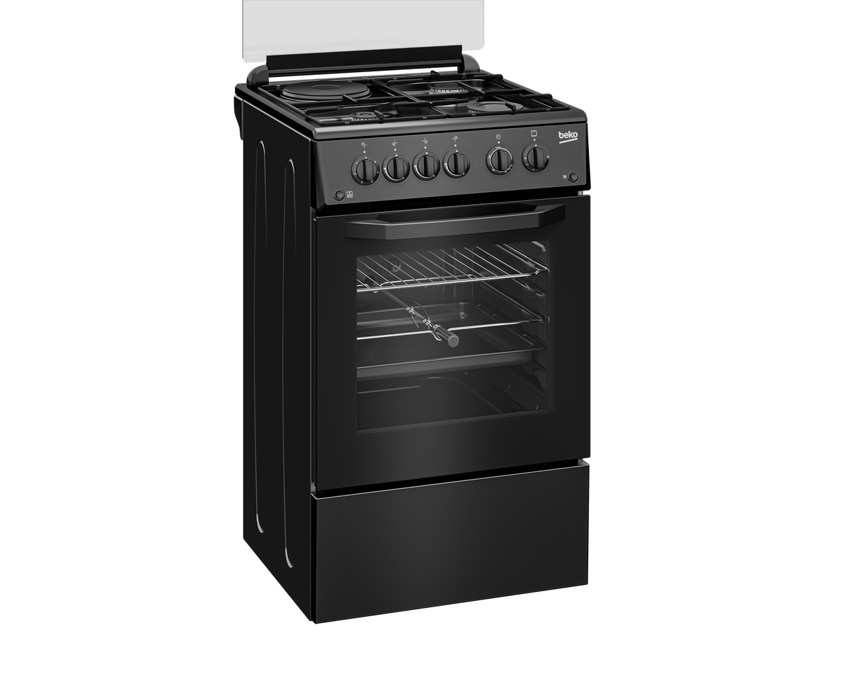 BEKO - FSGT43110GB: Freestanding Cooker (Gas, 50 cm) AF Home