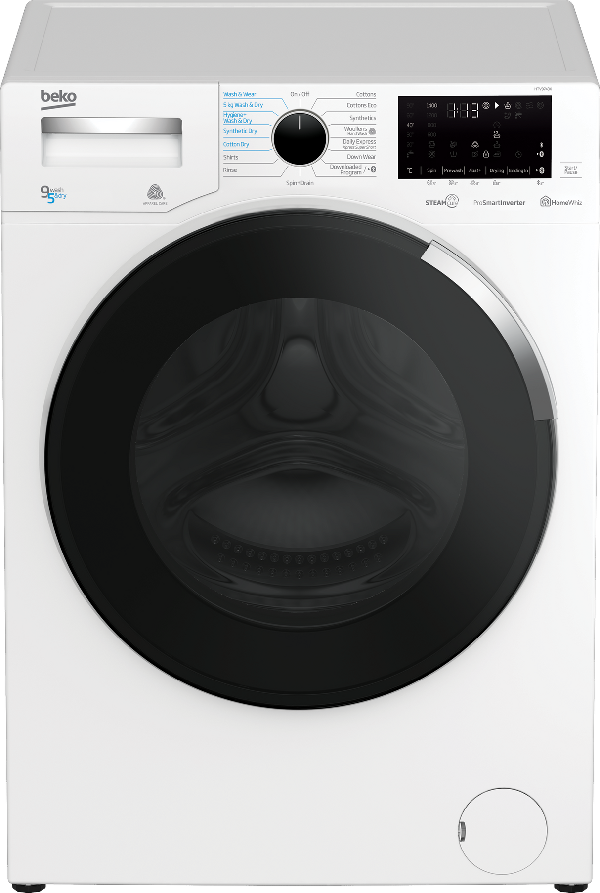 BEKO - HTV9743X: 9 kg washer & 5 kg dryer, 1400 rpm AF Home