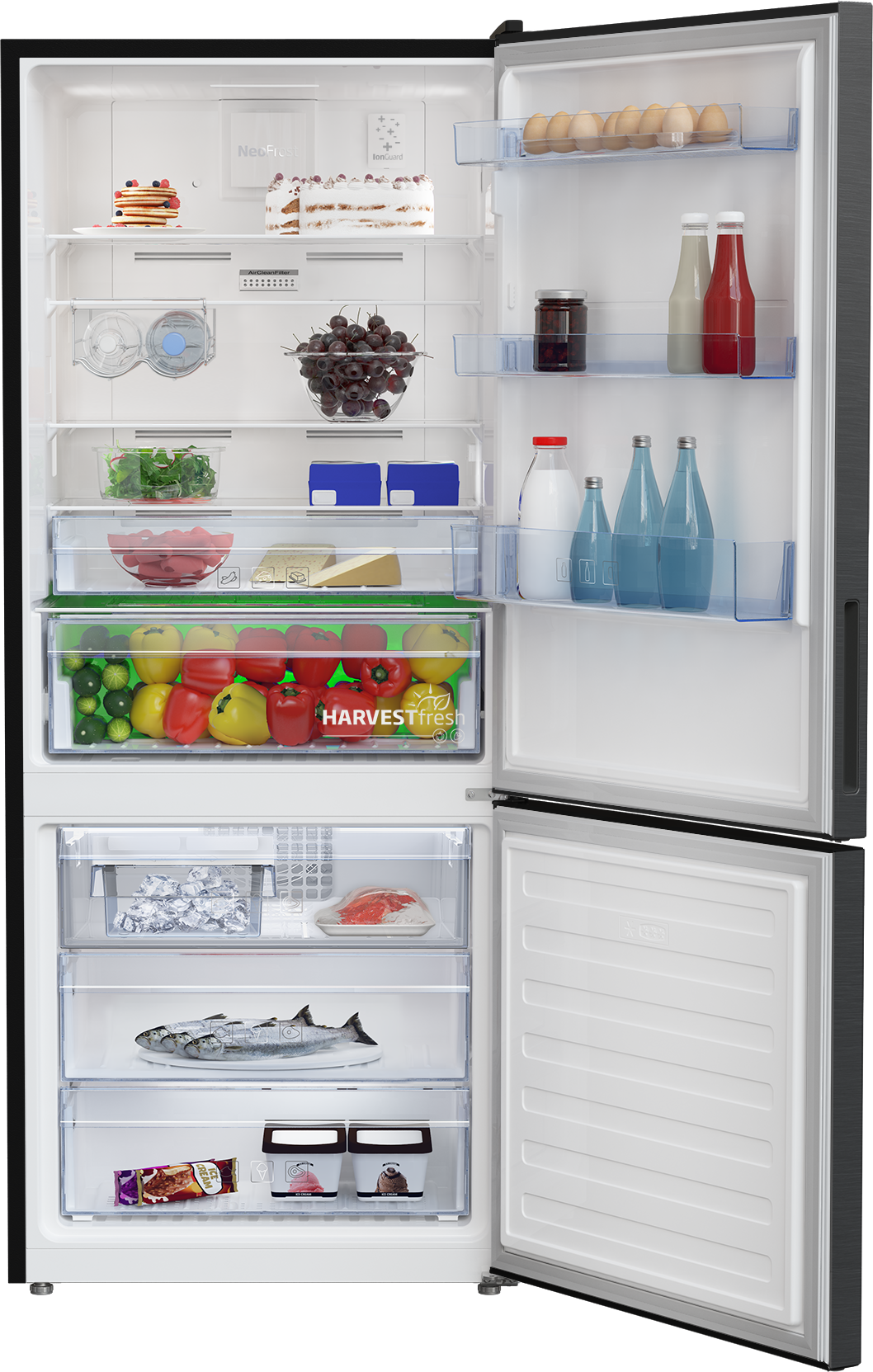BEKO - RCNT415E50VZK: Fridge Freezer (Freezer Bottom, 70 cm) AF Home