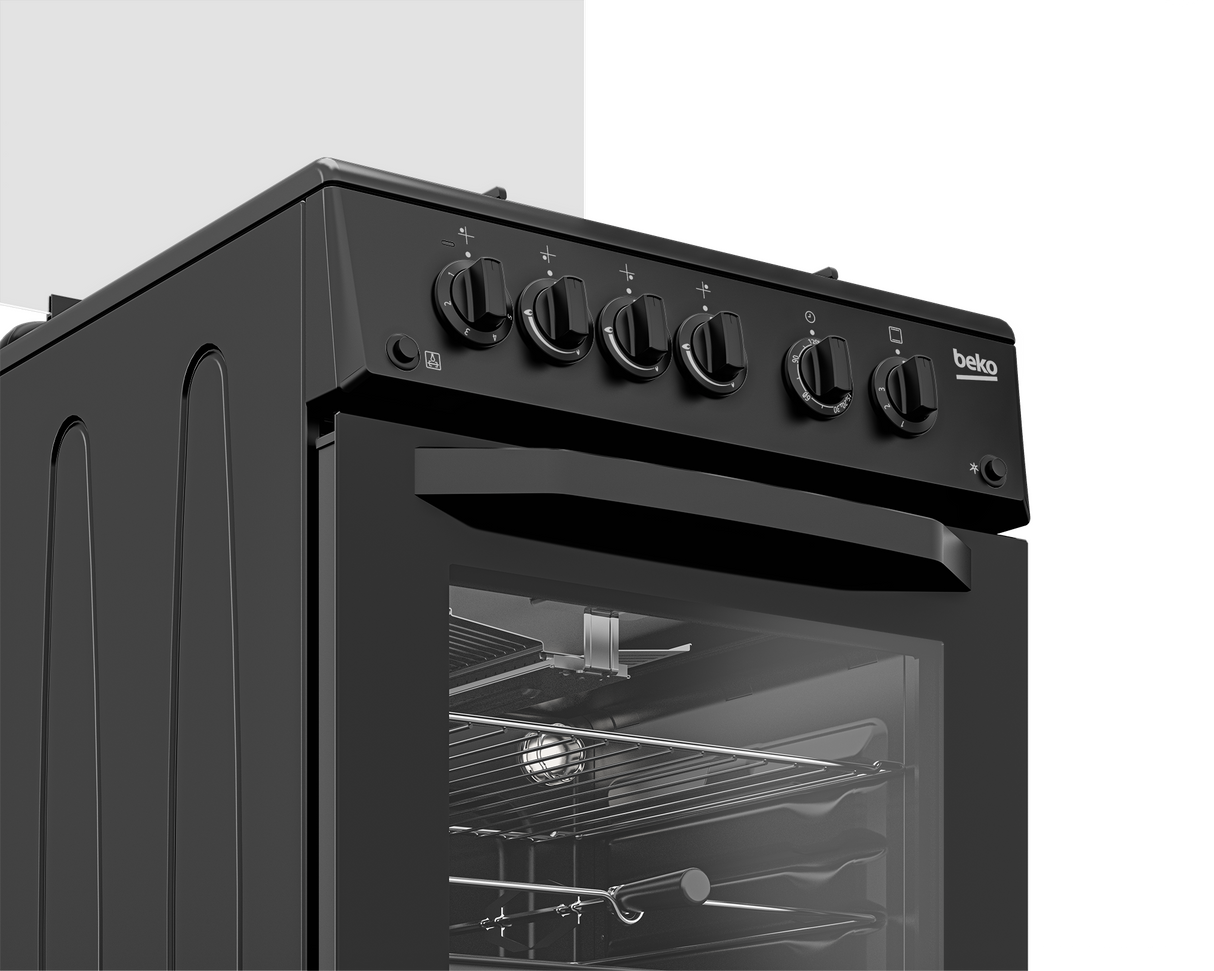 BEKO - FSGT43110GB: Freestanding Cooker (Gas, 50 cm) AF Home