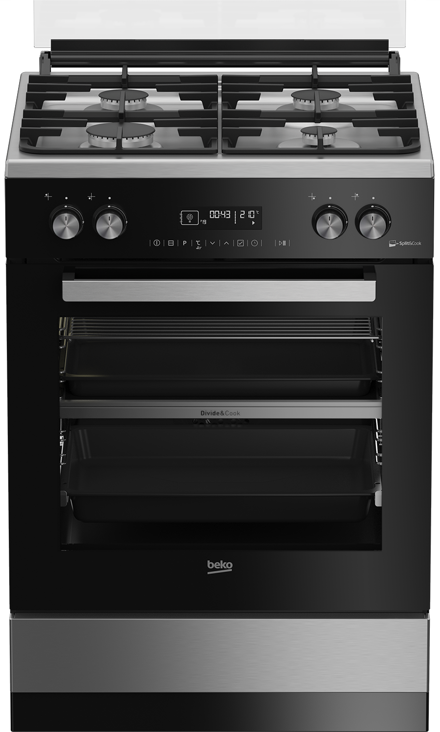 BEKO - FVR62630DXDTL: 60cm, 4 gas burners | multi-functional oven AF Home