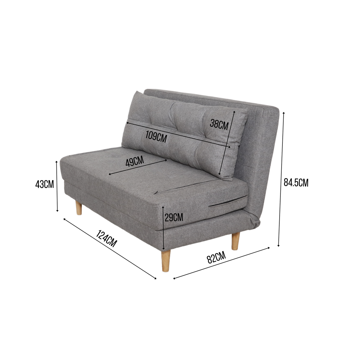 ORLA Fabric Sofa Bed Affordahome