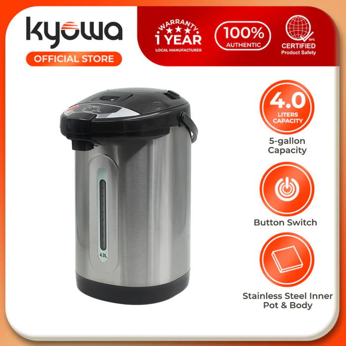 KYOWA - Electric Airpot 4.0L Stainless Steel Body (KW-1814) AF Home