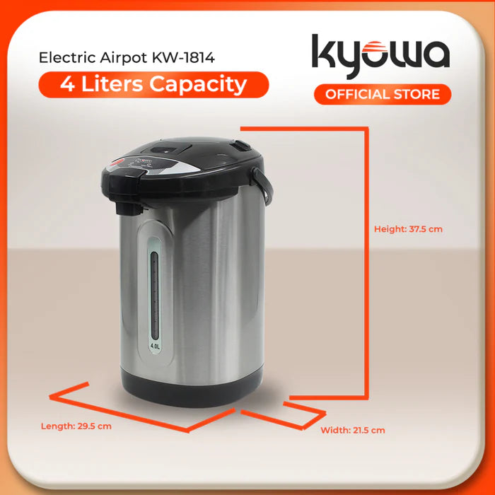 KYOWA - Electric Airpot 4.0L Stainless Steel Body (KW-1814) AF Home