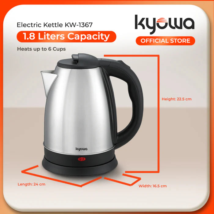 KYOWA - 1.8L Electric Kettle Stainless Steel (KW-1367) AF Home