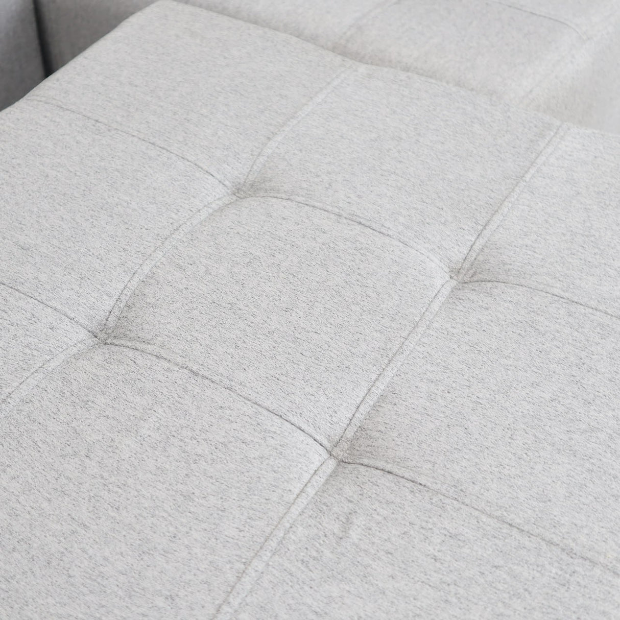 RONNA L-Shape Fabric Sofa w/ Storage Ottoman Affordahome