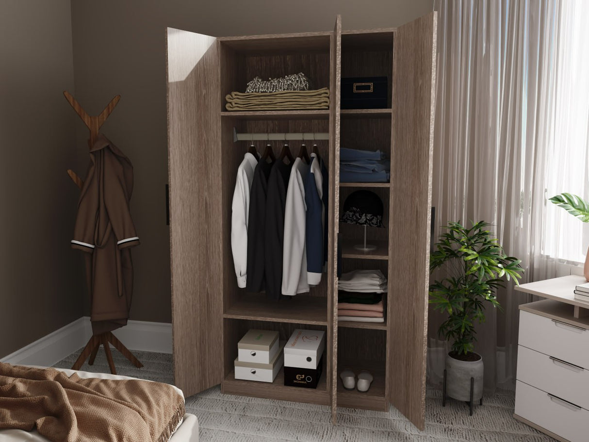 CARLTON Wardrobe with 3 mirror panel Furnigo