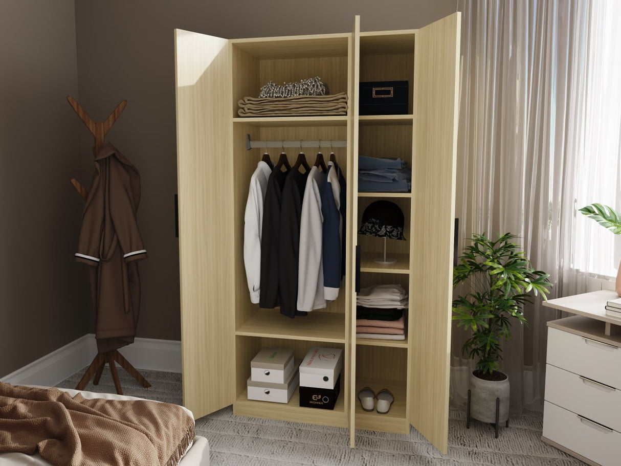 CARLTON Wardrobe with 3 mirror panel Furnigo