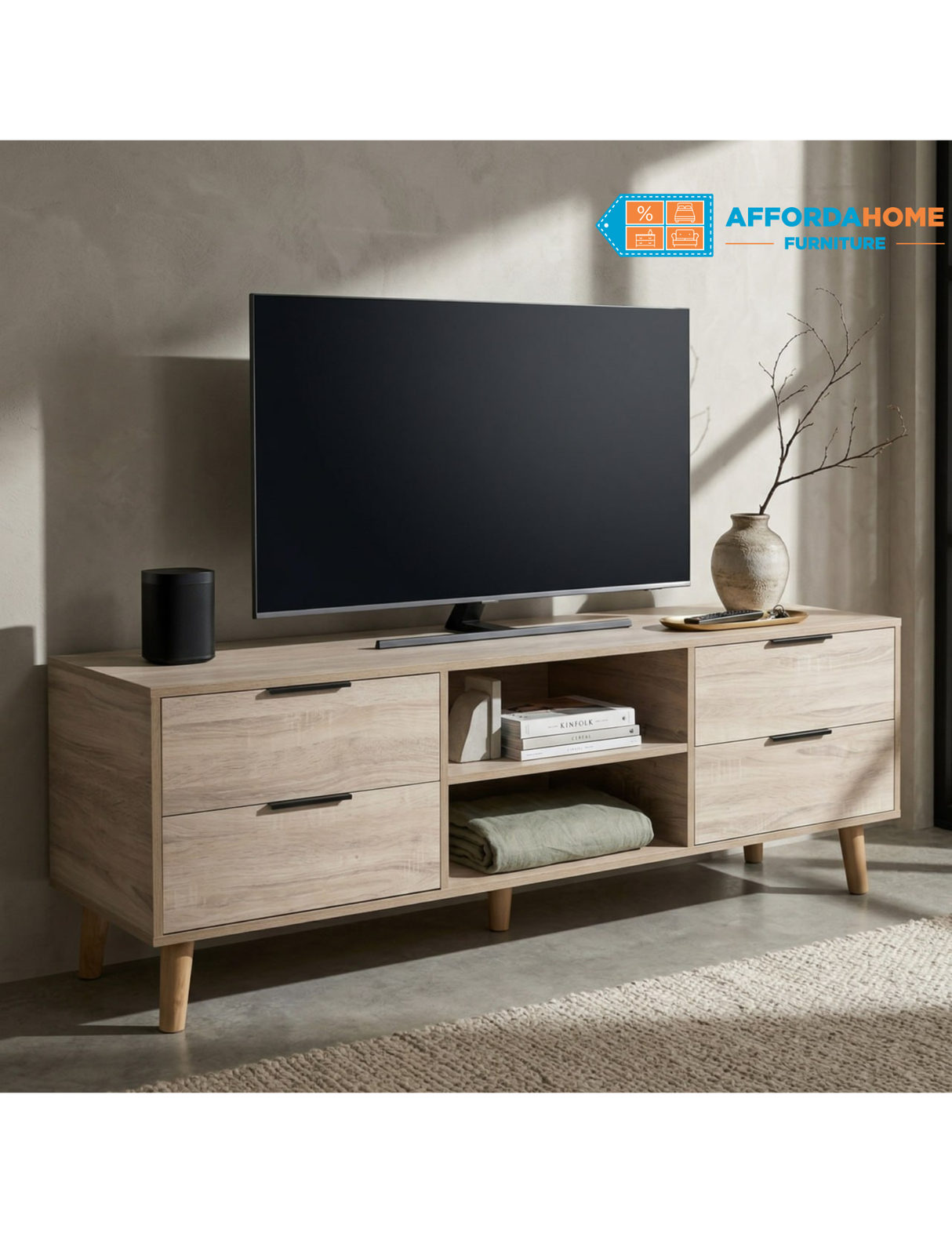 Rei Console TV Rack Furnigo