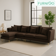 ARMANI L-Shape Fabric Sofa Furnigo