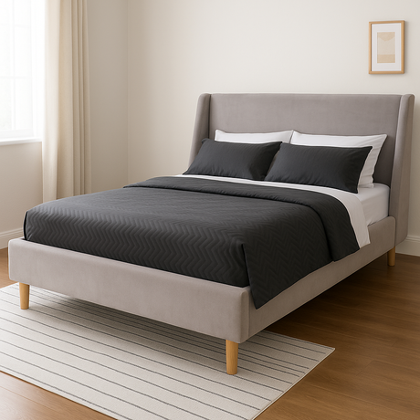 ROMAN Upholstered Bed Frame Affordahome