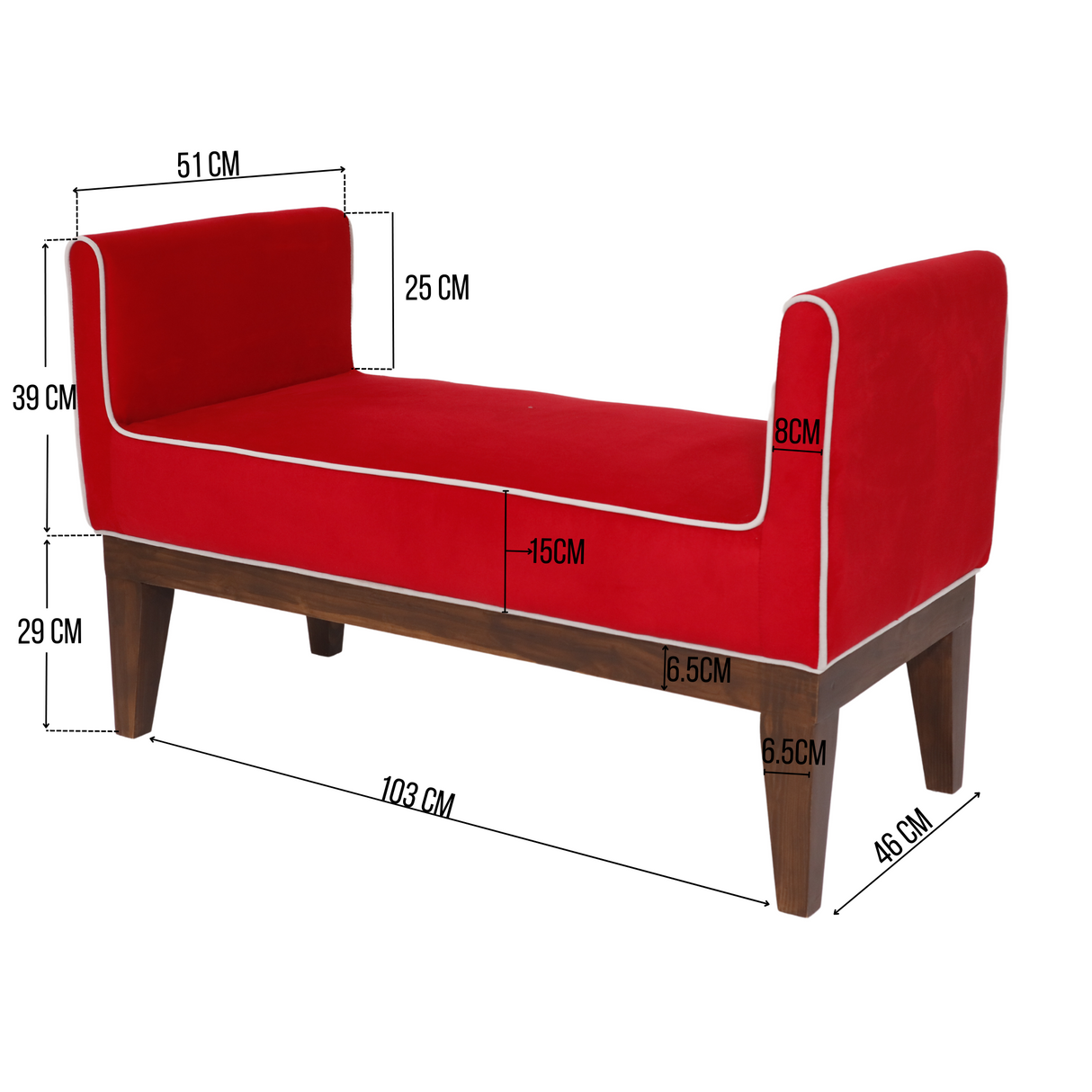 ROWAN Fabric Bench Affordahome