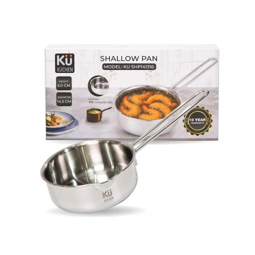 Shallow-bottom 3-layer stainless steel pot KU Shp141316