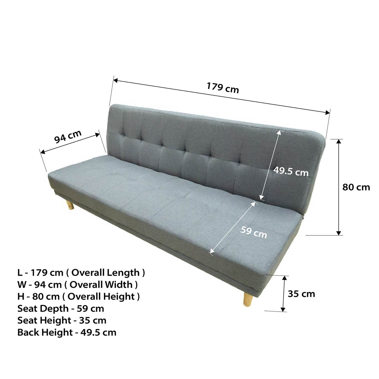 RESTY Fabric Sofabed Affordahome