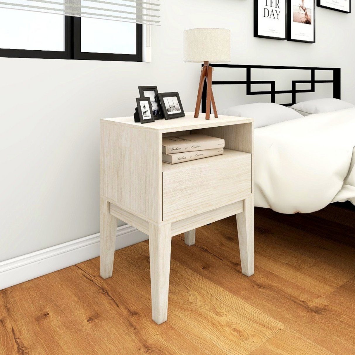 COOPER 1-Drawer Side Table Affordahome