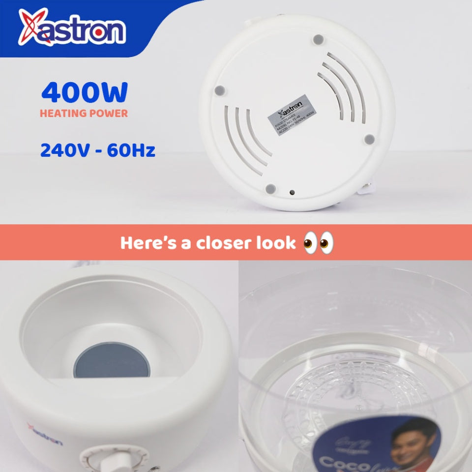 ASTRON FS-48 2-Layer Electric Food Steamer 400W 4.8L (White) Astron