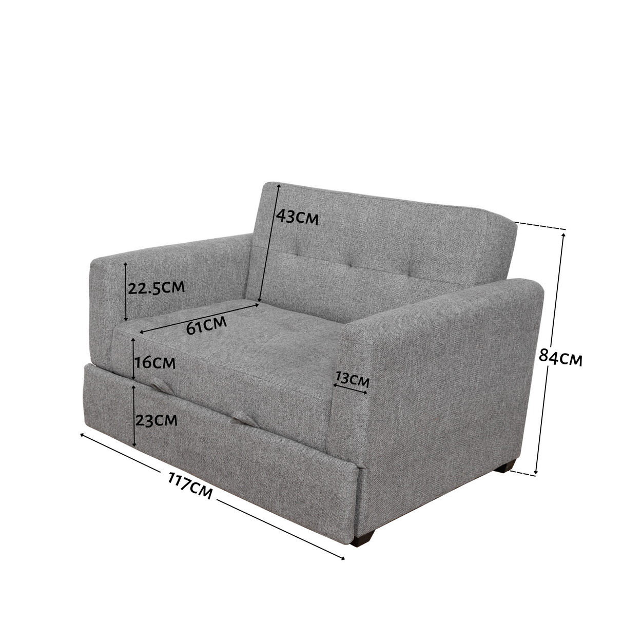 SHARON Pullout Fabric Sofabed Affordahome