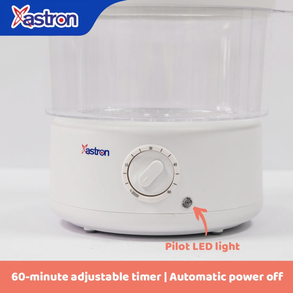 ASTRON FS-48 2-Layer Electric Food Steamer 400W 4.8L (White) Astron
