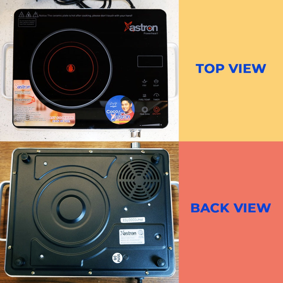 ASTRON POWERHEAT1 Infrared Ceramic Single-Burner Induction Stove Easy Touch Control Astron