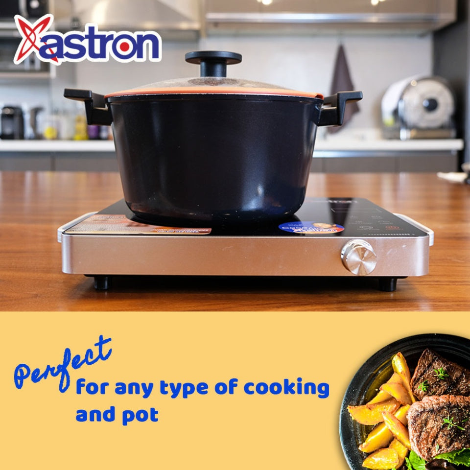 ASTRON POWERHEAT1 Infrared Ceramic Single-Burner Induction Stove Easy Touch Control Astron