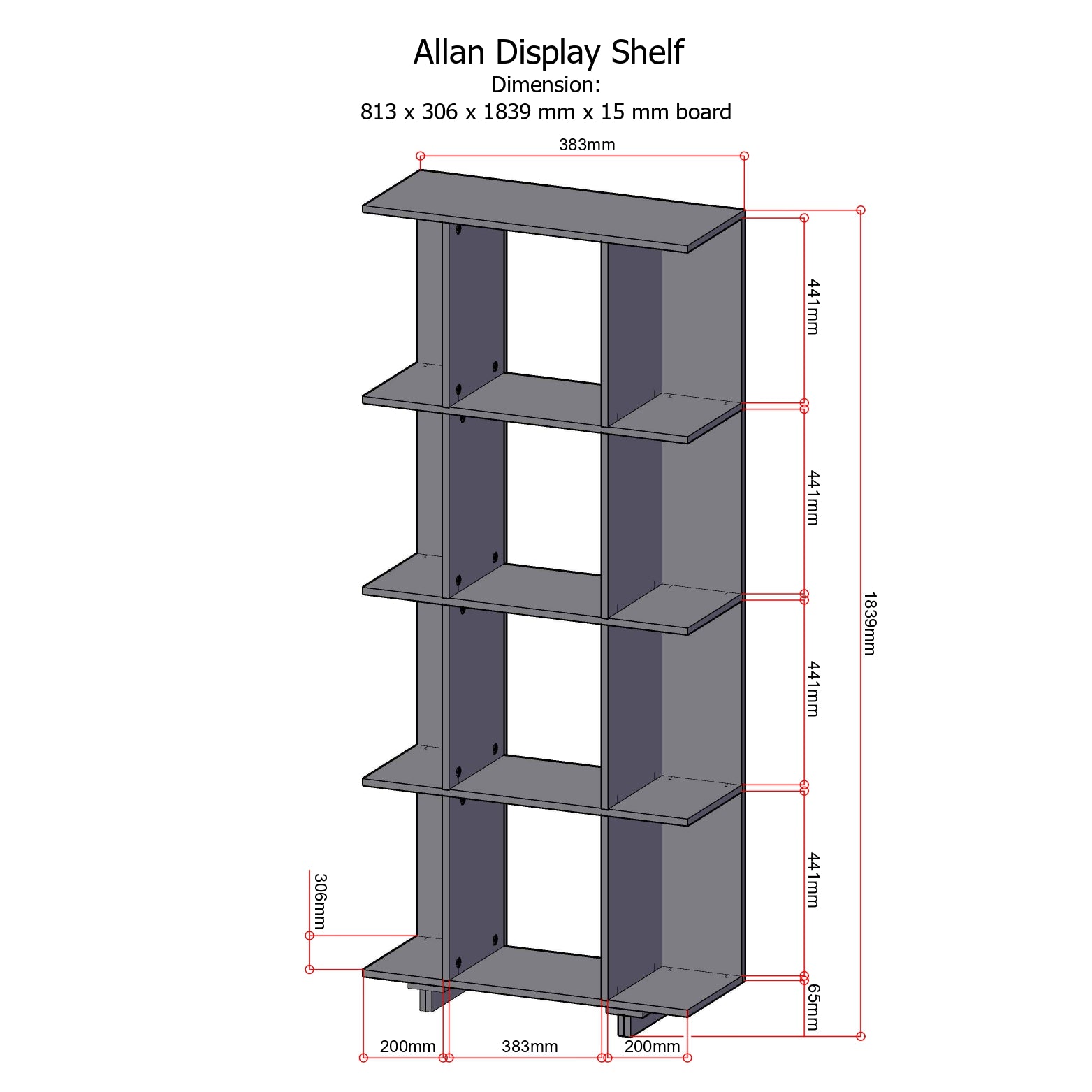 ALLAN Display Shelf AF Home