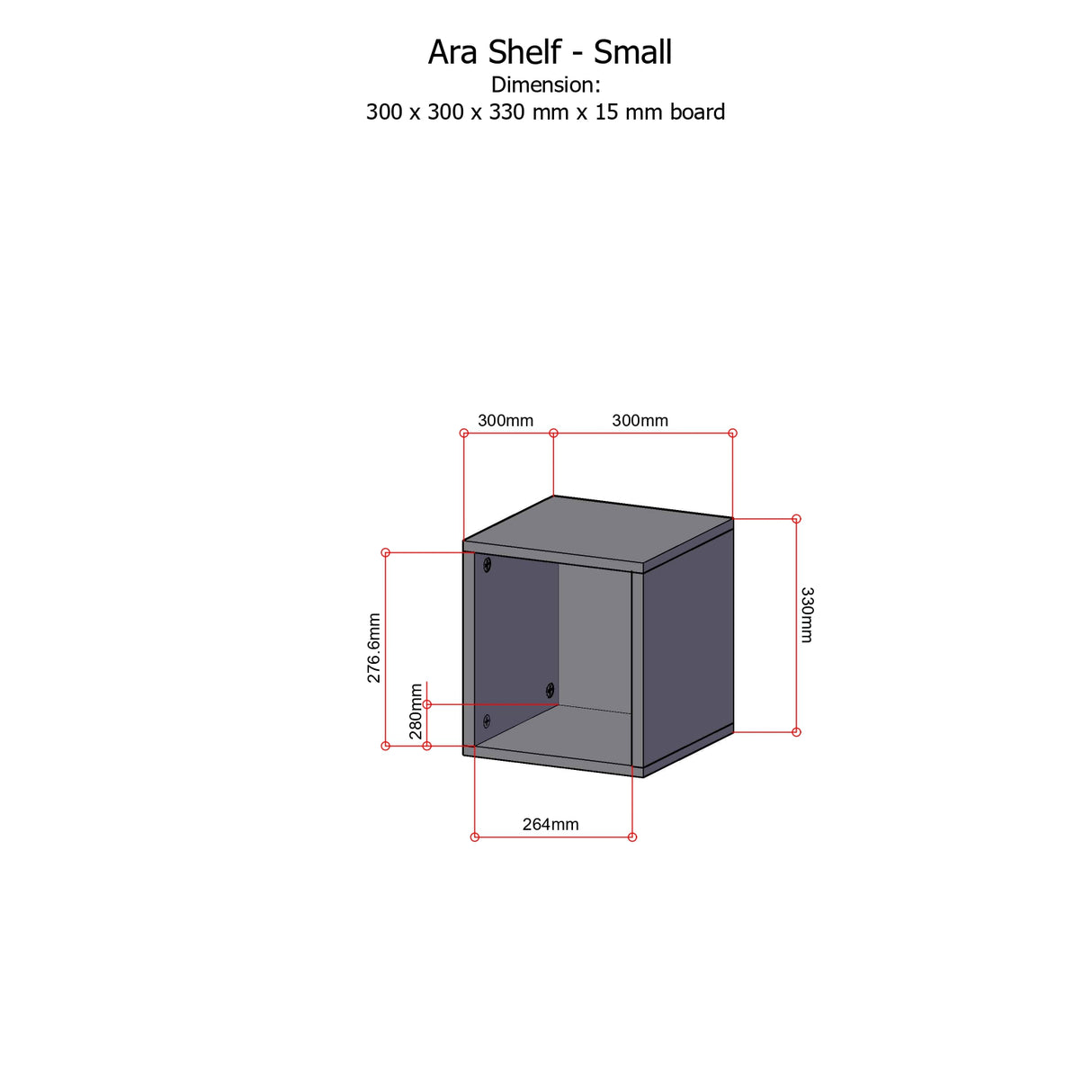 ARA Display Shelf Cube Box Affordahome