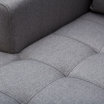 Angelo L-shape Fabric Sofa Set with Ottoman and Glass Top Table Luxe-Life PH