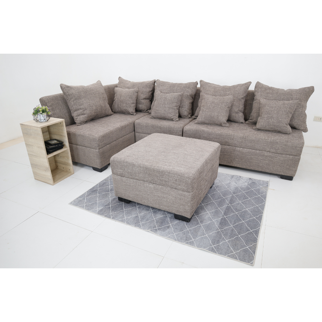 SLANE L-Shape Corner Fabric Sofa Furnigo