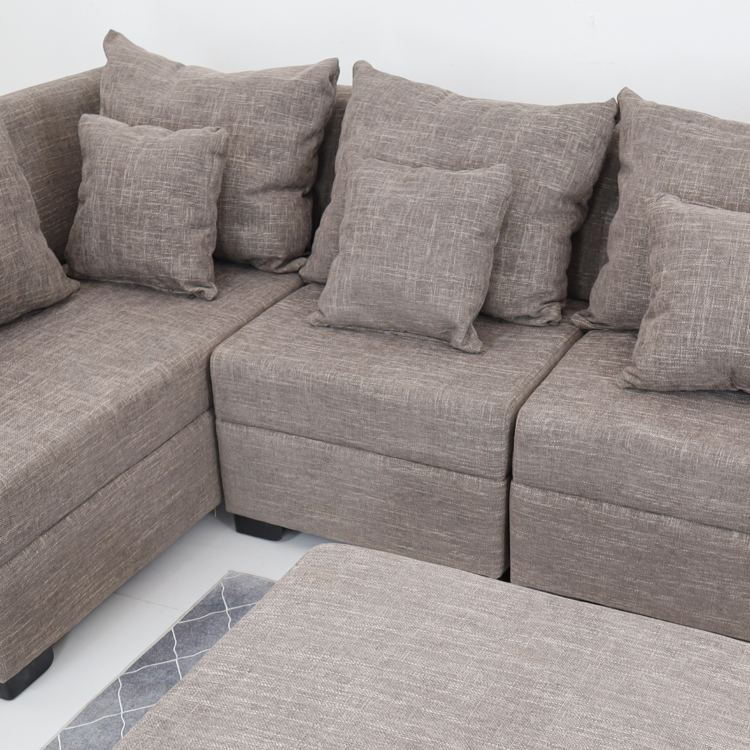SLANE L-Shape Corner Fabric Sofa Furnigo