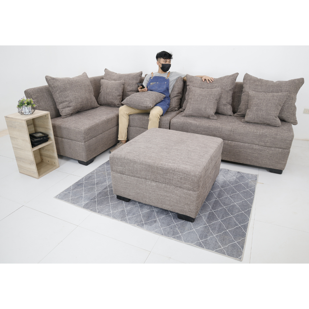 SLANE L-Shape Corner Fabric Sofa Furnigo