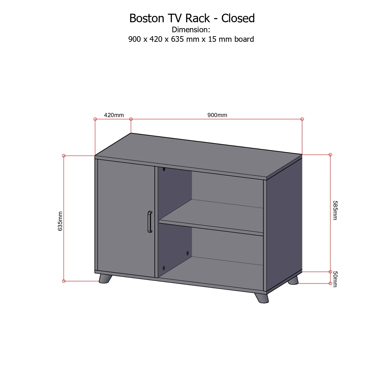 BOSTON TV rack AF Home