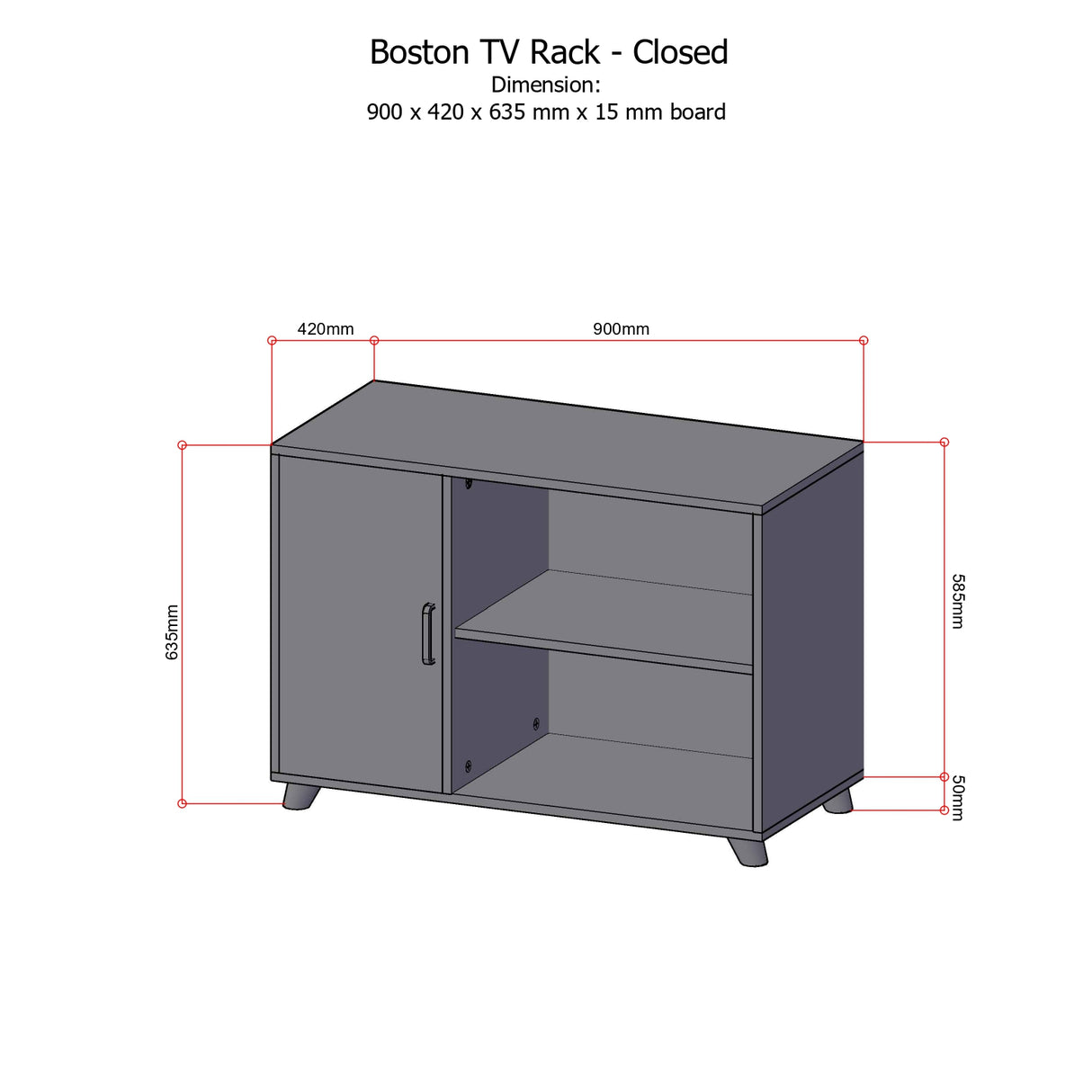 BOSTON TV Rack Affordahome