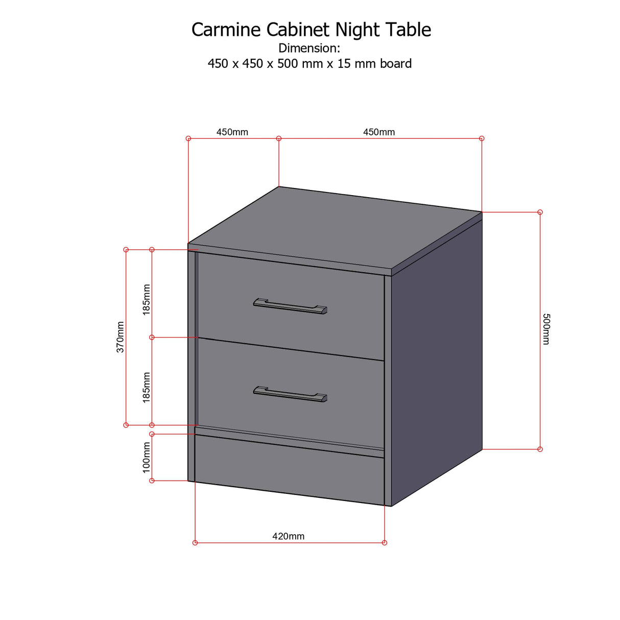 CARMINE Night Table Affordahome