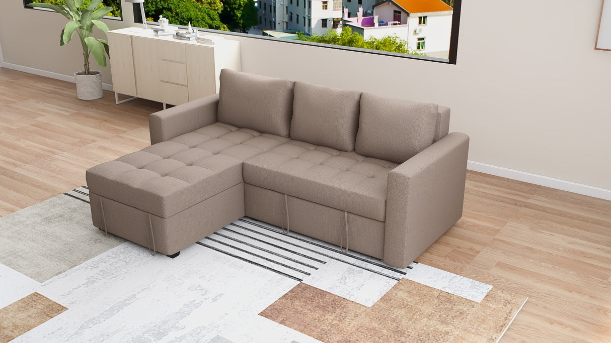 DARCY Sofabed with Storage Chaise Furnigo