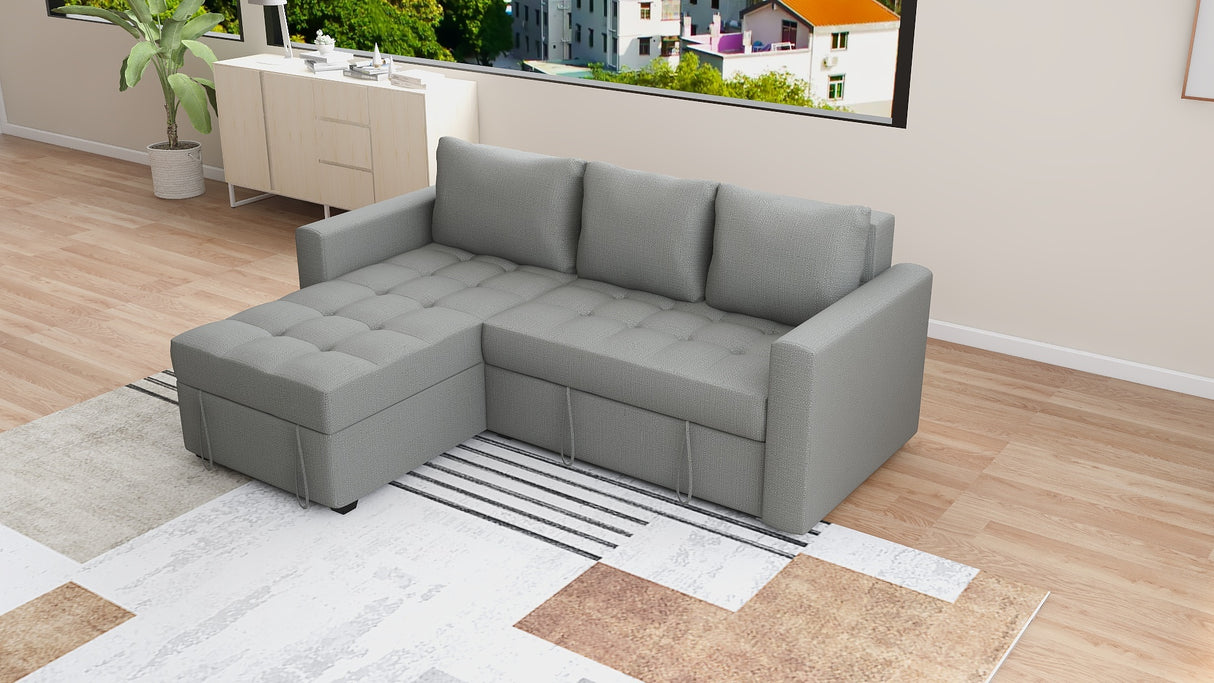DARCY Sofabed with Storage Chaise Furnigo
