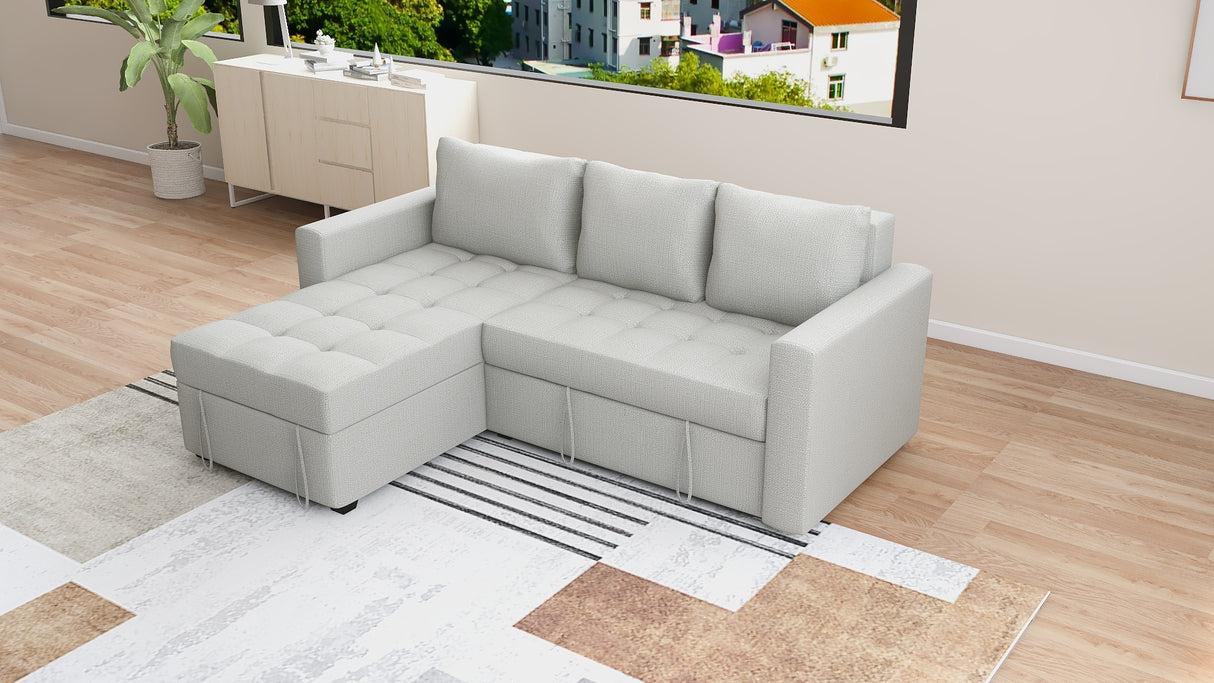 DARCY Sofabed with Storage Chaise Furnigo