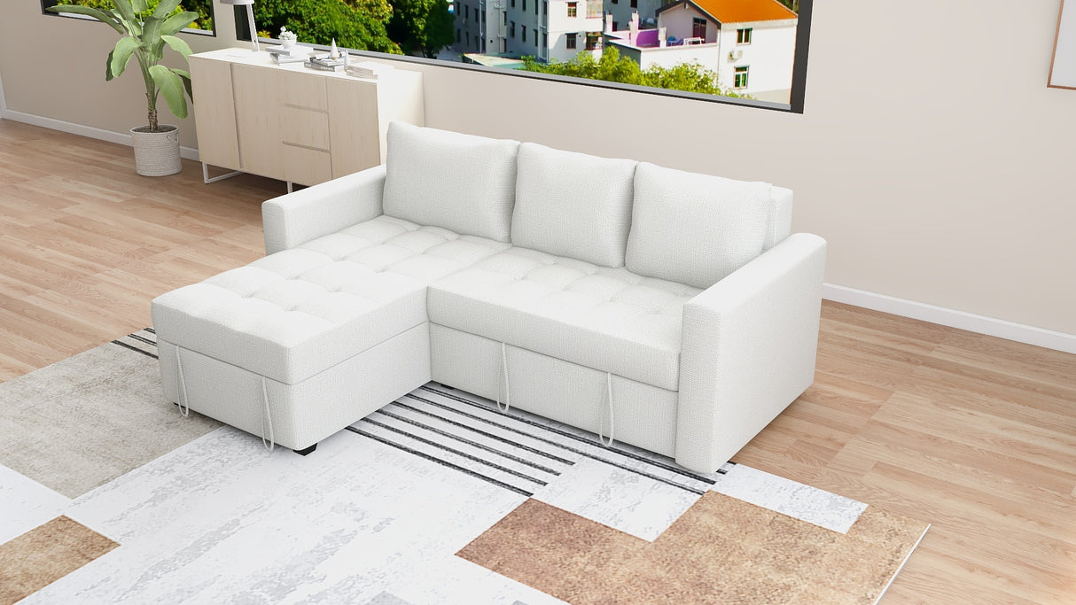 DARCY Sofabed with Storage Chaise Furnigo
