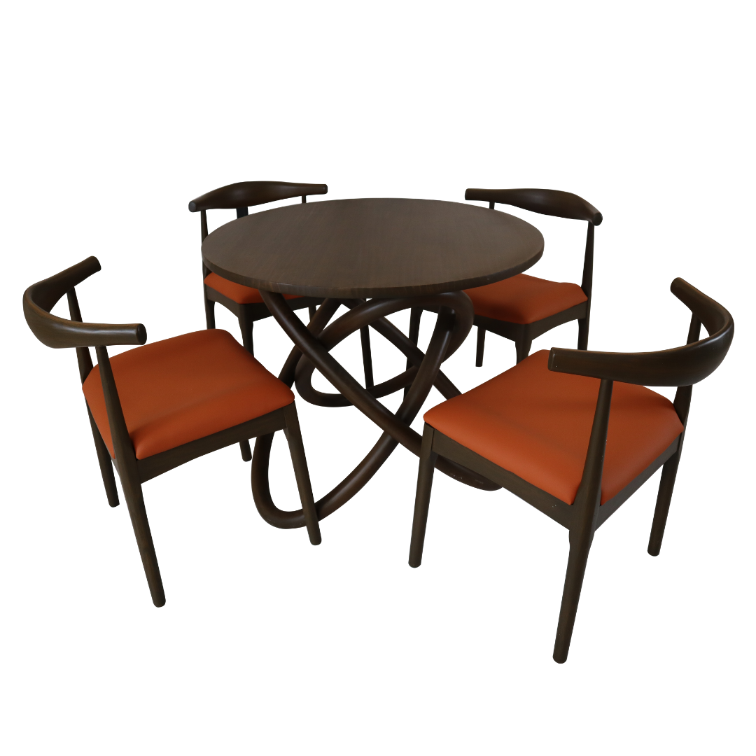 KIM Solid Wood Dining Set AF Home