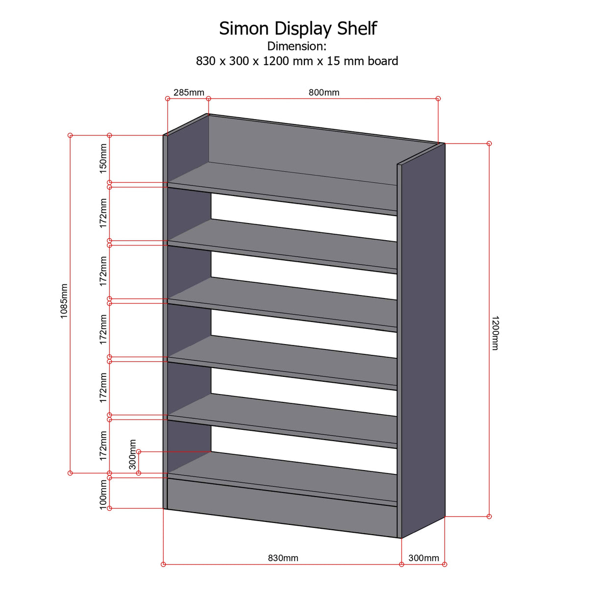 SIMON Bookshelf Affordahome